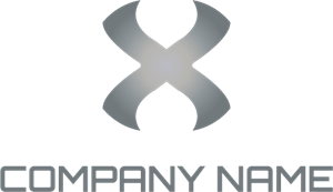 Grey Letter X Company Shape Logo Vector