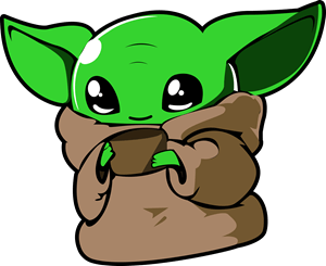 Grogu Baby Yoda Logo PNG Vector