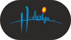 H Design Advertising Logo Vector