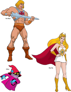 He-Man & She-Ra Logo Vector