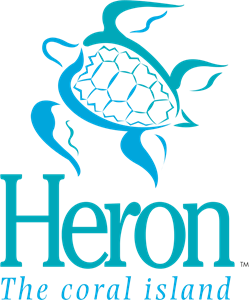 Heron The coral island Logo Vector