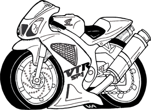 Honda VTR caricature Logo PNG Vector