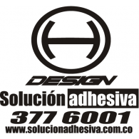 H-design Solución Adhesiva Logo Vector