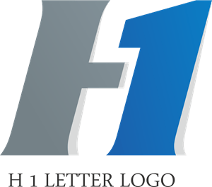 H1 Letter Logo PNG Vector