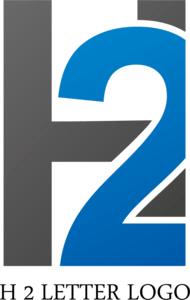 H2 Letter Logo PNG Vector