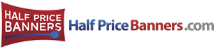 Half Price Banners Logo Vector