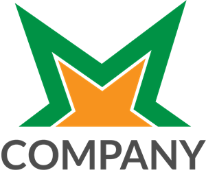 Half Star Company Logo Vector
