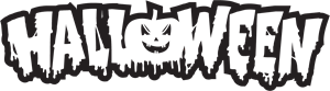 Halloween Black Logo PNG Vector