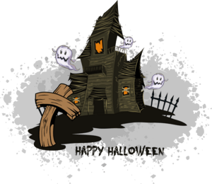 halloween castle Logo PNG Vector