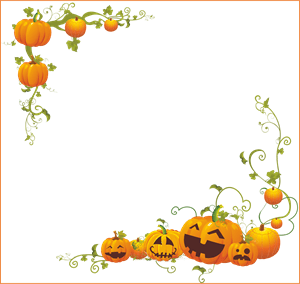 halloween pumpkin corner frame Logo PNG Vector