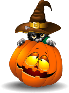 halloween spooky pumpkins cat Logo PNG Vector