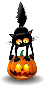 halloween spooky pumpkins cat Logo PNG Vector