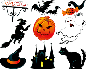 halloween symbols Logo PNG Vector