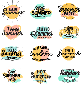 Handmade summer Logo Vector