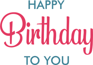 Happy Birthday to You Logo PNG Vector