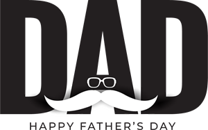 Happy Father's Day - DAD Logo PNG Vector