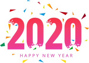 Happy New Year 2020 Logo Vector