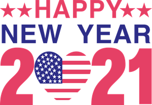 Happy New Year 2021 Logo Vector