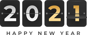 Happy New Year 2021 Scoreboard Logo Vector