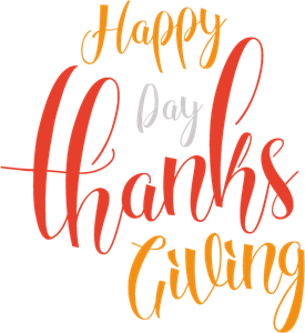 Happy Thanksgiving Day Logo PNG Vector