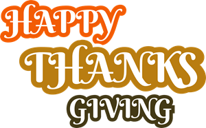 Happy Thanksgiving Day Logo PNG Vector