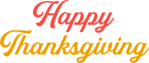 Happy Thanksgiving Logo PNG Vector