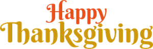 Happy Thanksgiving Logo PNG Vector