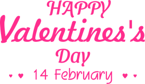 Happy Valentine's Day - 14 February Logo Vector