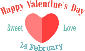 Happy Valentine's Day Logo Vector