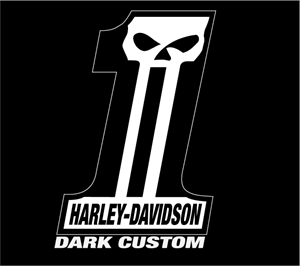 Harley Davidson Dark Custom Logo PNG Vector