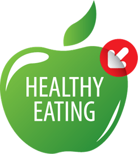 Healthy Eating Apple Logo Vector