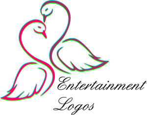 Heart Entertainment Bird Logo PNG Vector