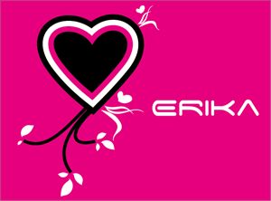 Heart Erika Logo Vector