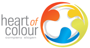 Heart of Colour Logo Vector
