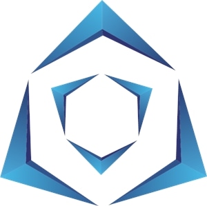 hexagon shield shape company Logo Vector
