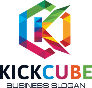 Hexagonal Colorful Letter K Company Logo PNG Vector