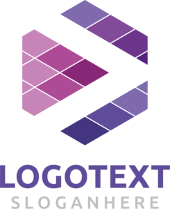 Hexagonal purple Logo PNG Vector