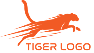 High Jumping Tiger Logo PNG Vector