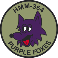 HMM-364 Purple Foxes Logo Vector