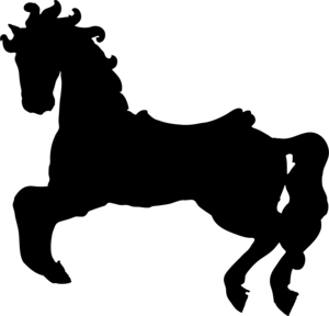 HORSE TOY SILHOUETTE Logo PNG Vector