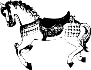 HORSE WITH SADDLE Logo PNG Vector