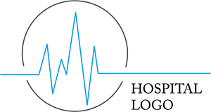 Hospital ECG Logo PNG Vector