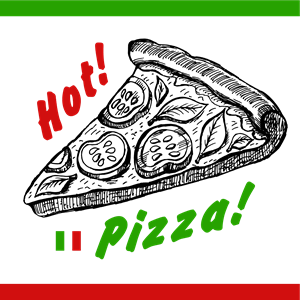 Hot pizza Logo Vector