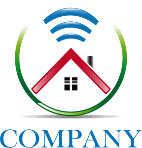 House Wifi Logo PNG Vector