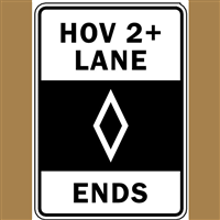 HOV 2+ LANE ENDS Logo Vector