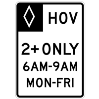 HOV 2+ ONLY Logo Vector