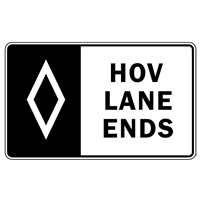 HOV LANE ENDS Logo PNG Vector