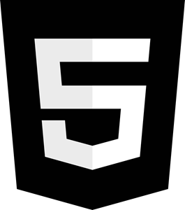 HTML5 without wordmark black&white Logo Vector