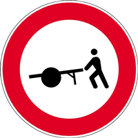 HUMAN TRACTION ROAD SIGN Logo Vector