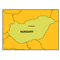 HUNGARY MAP Logo Vector